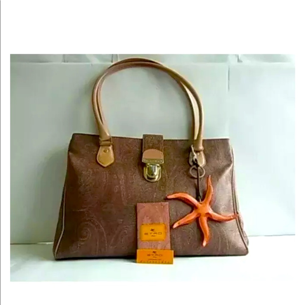 Auth PH19 Etro Paisley tote bag shoulder bag